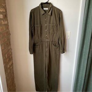 Mango Olive Green Jumpsuit Size M